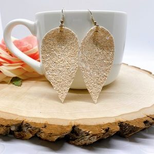 Champagne 🥂 Chunky Glitter Drop Earrings